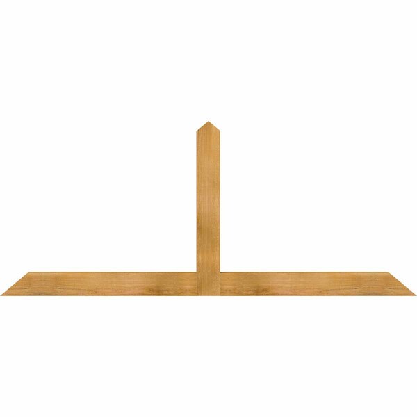 Ekena Millwork Portland Rough Sawn Timber Gable Bracket, Western Red Cedar, 72"W x 30"H x 4"D x 4"F, 10/12 Pitch GBW072X30X0404POR00RWR - main